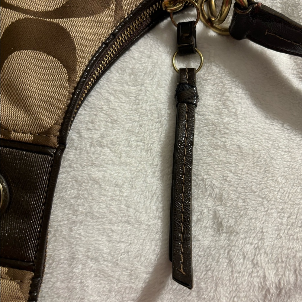 Coach Signature Jacquard Fabric With Stripe Brown… - image 7